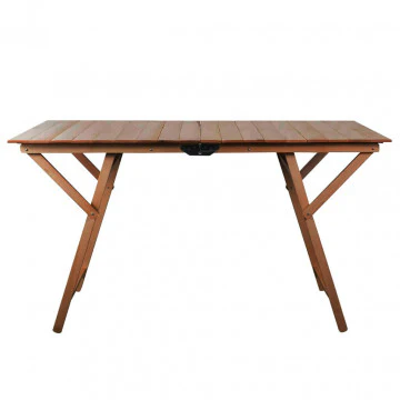 Tavolo Rettangolare 70 x 140 in Legno di Faggio - Colore Noce - Image 2