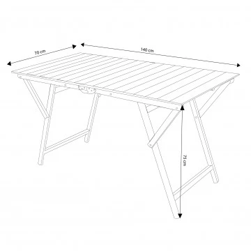 Tavolo Rettangolare 70 x 140 in Legno di Faggio - Colore Noce - Image 3