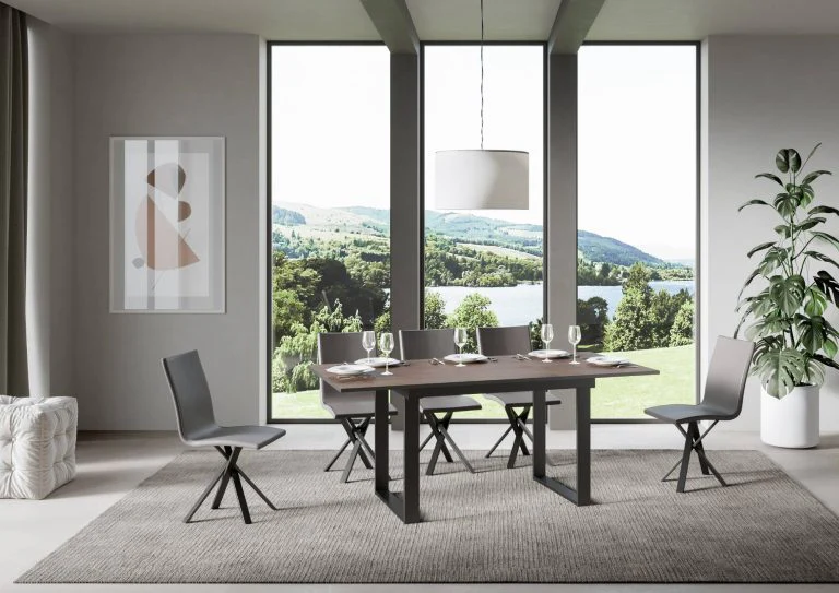 Tavolo Allungabile Bandos 120 e 160 cm - Design Industriale - Image 2