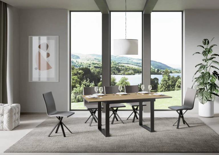 Tavolo Allungabile Bandos 120 e 160 cm - Design Industriale - Image 3