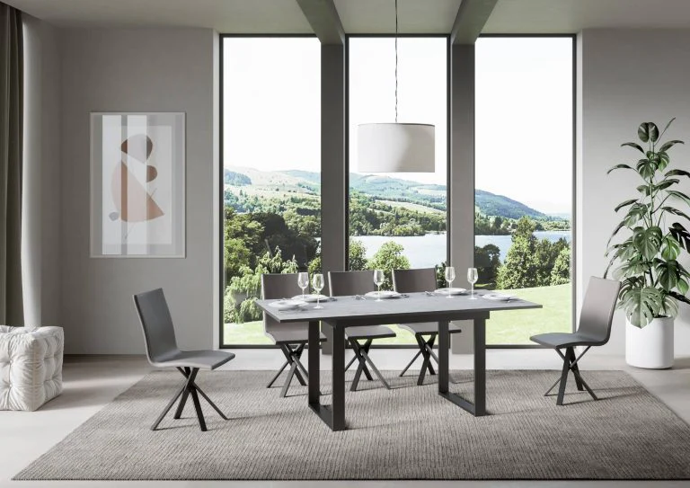 Tavolo Allungabile Bandos 120 e 160 cm - Design Industriale - Image 4