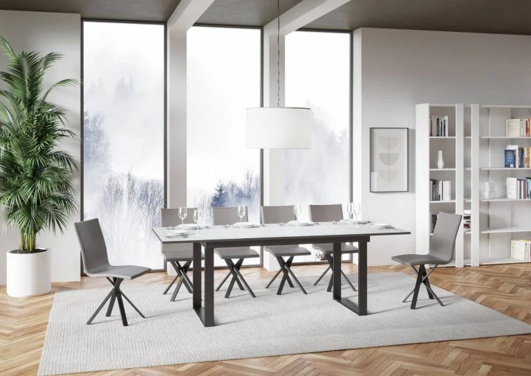 Tavolo Allungabile Bandos 120 e 160 cm - Design Industriale - Image 5