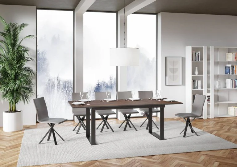 Tavolo Allungabile Bandos 120 e 160 cm - Design Industriale - Image 6