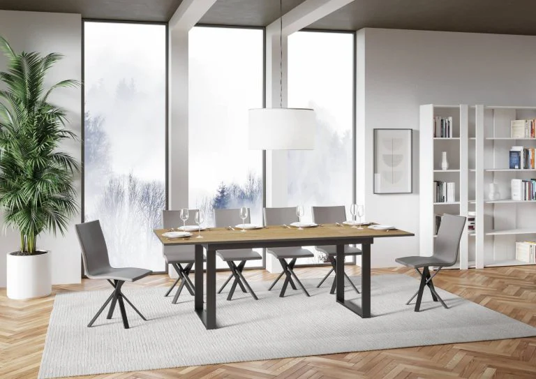 Tavolo Allungabile Bandos 120 e 160 cm - Design Industriale - Image 7