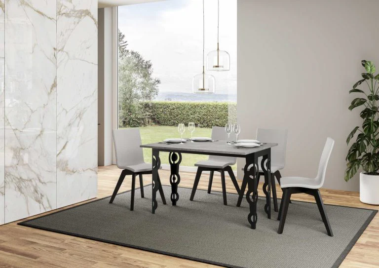 Tavolo Estensibile Karamay Double 90 - Struttura Antracite - Image 3