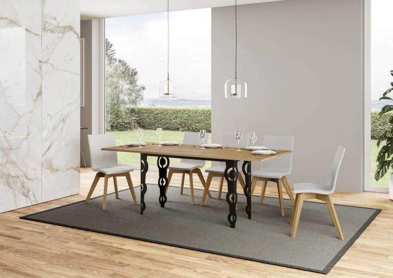 Tavolo Estensibile Karamay Double 90 - Struttura Antracite - Image 5
