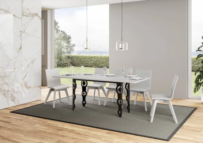 Tavolo Estensibile Karamay Double 90 - Struttura Antracite - Image 6