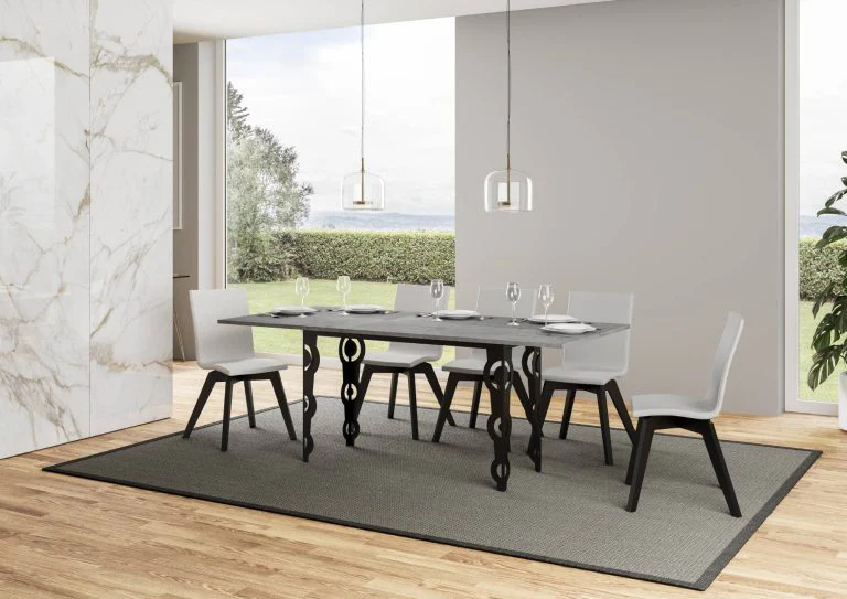 Tavolo Estensibile Karamay Double 90 - Struttura Antracite - Image 7