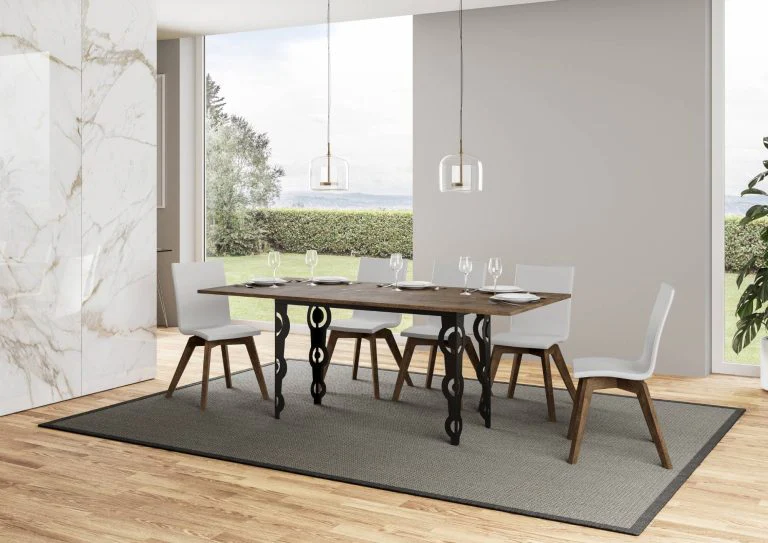Tavolo Estensibile Karamay Double 90 - Struttura Antracite - Image 8