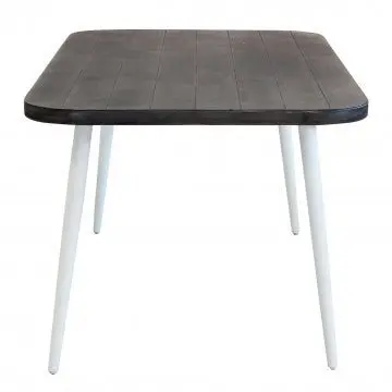 Tavolo Granada - Alluminio Bianco con Piano Grigio 160x90 cm