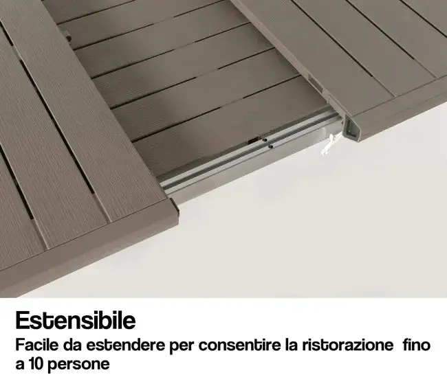 Tavolo Harmony Estensibile – 162/241 cm, 6/10 Persone, Effetto Legno - Image 14