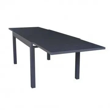 Tavolo allungabile Hawaii in alluminio antracite - 135/270 X 90