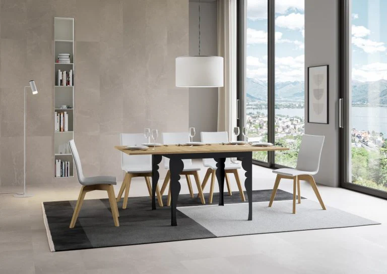Tavolo Estensibile Paxon Libra 90x180 cm - Struttura Antracite