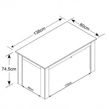 Tavolo Pepper Bianco - Dimensioni: cm 138 x 80 x 75 h - Image 3