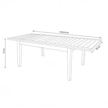 Tavolo Ribot allungabile in Teak 150/210 x 90 - Image 3