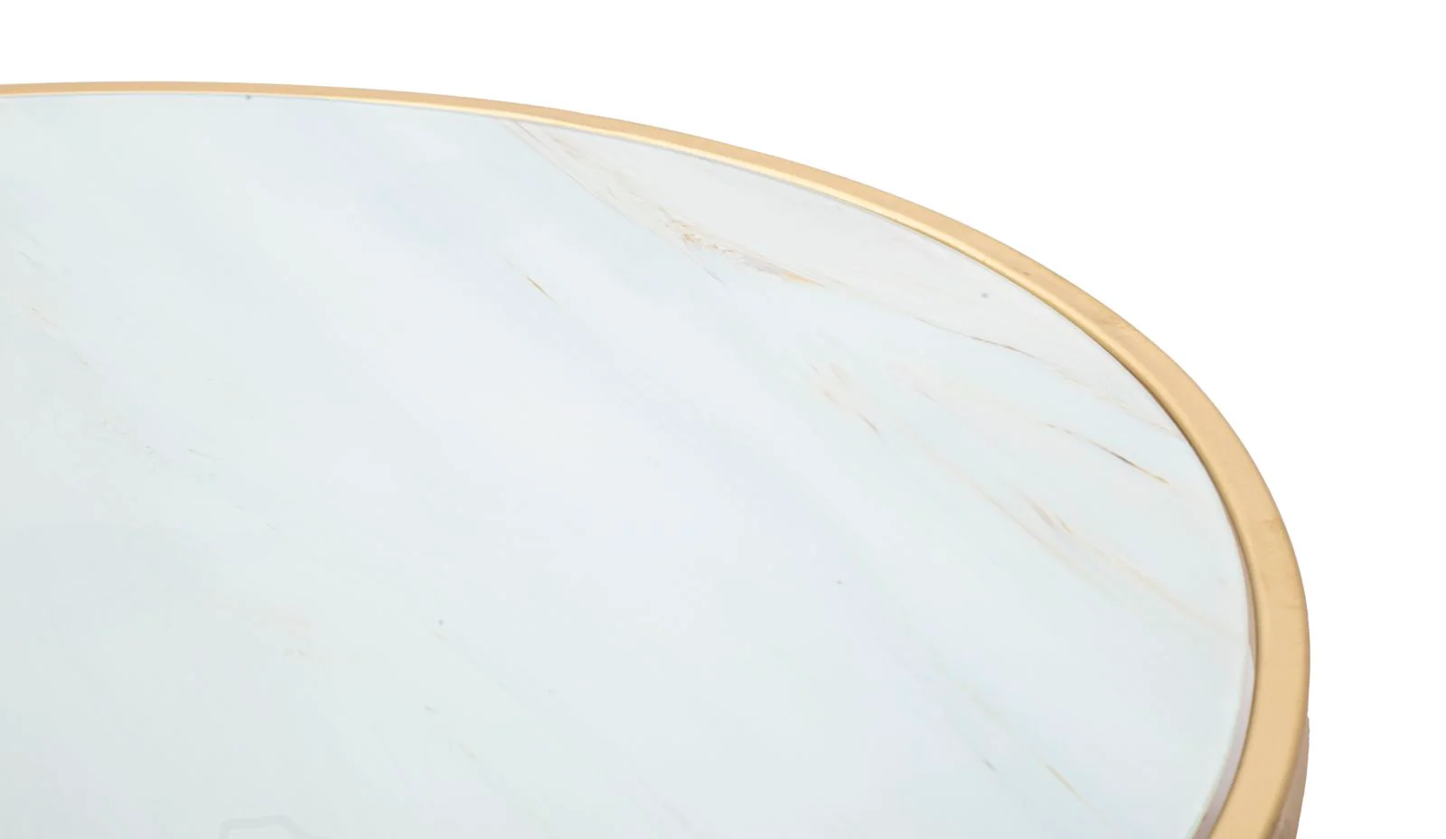 Tavolo Rotondo Ring Double Ø 55x60 cm in Vetro e Metallo Dorato - Image 4