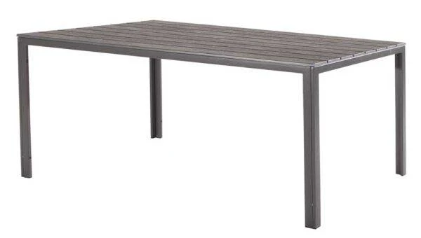 Tavolo Tenerife 156x78x74h Effetto Legno Grigio con Struttura in Metallo