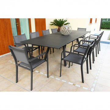 Tavolo rettangolare Zante allungabile 200/300 x 110 in alluminio - Image 33