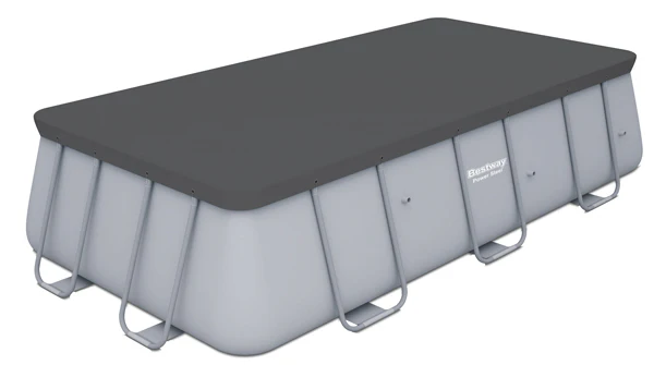 Telo copripiscina rettangolare antracite Frame cm 956 x 488 x 132
