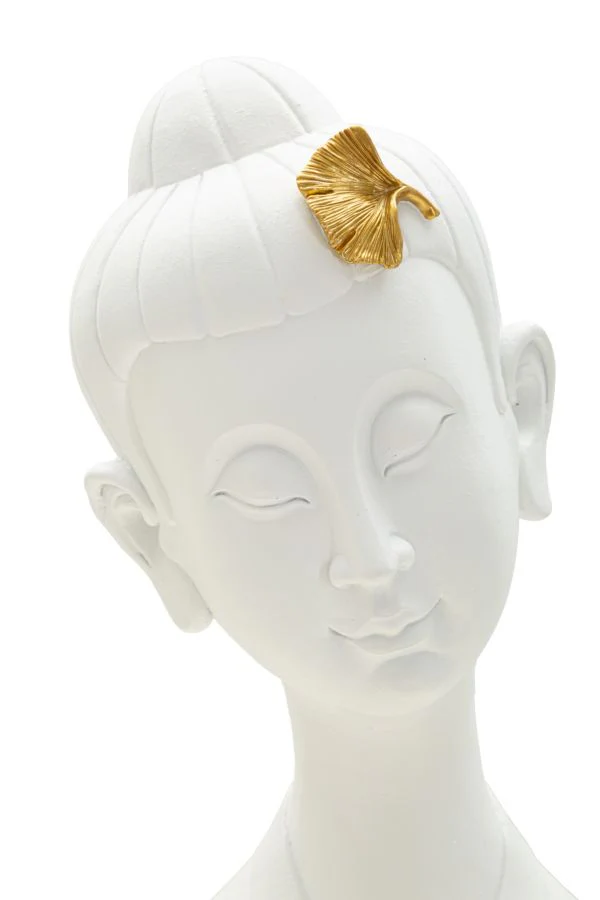 Testa di Buddha decorativa - 21,5x16x35 cm - Image 2