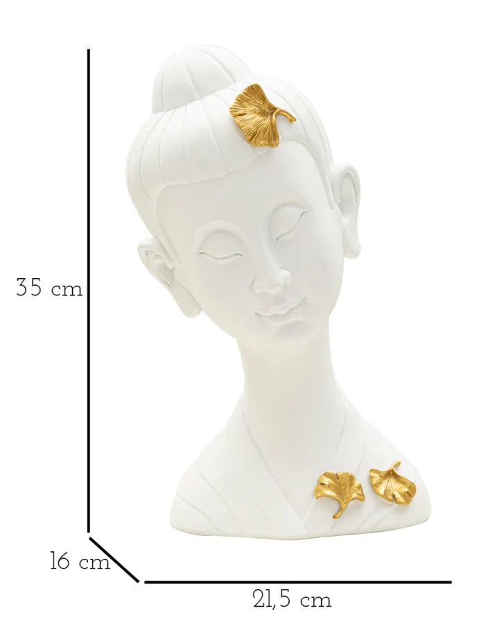 Testa di Buddha decorativa - 21,5x16x35 cm - Image 7