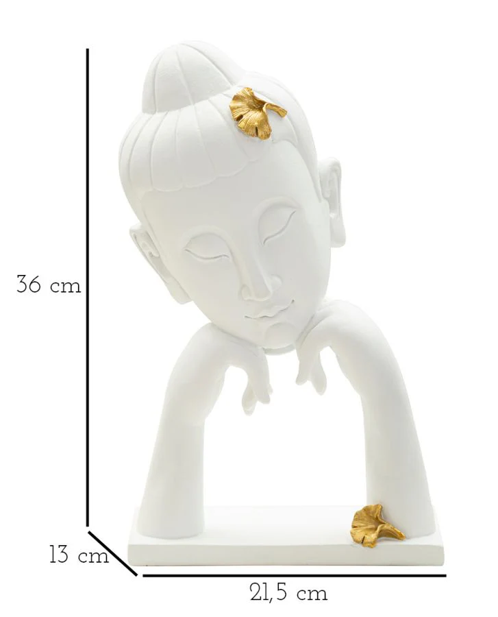 Testa di Buddha Elegante - Dimensioni 21,5x13x36 cm - Image 7