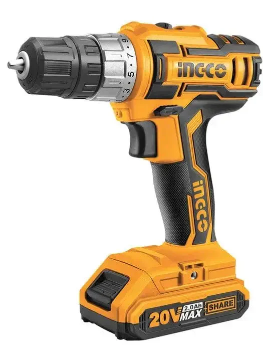 Trapano valigetta con 2 batterie 20v + caricabatterie ingco