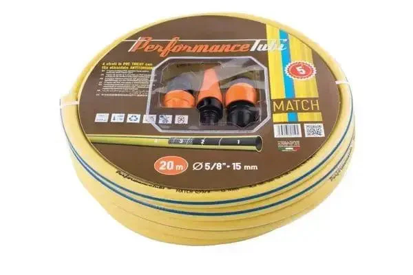 Kit tubo magliato Match 5/8" per irrigazione giardino con accessori inclusi (20m)