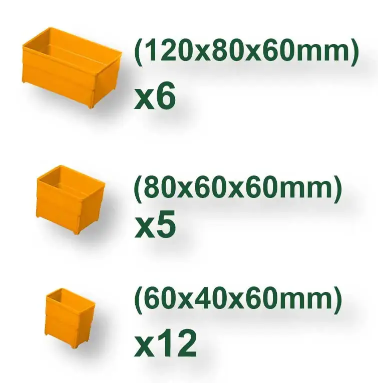 Valigetta Porta Minuterie in Plastica 16.5" con 23 Contenitori Removibili - Image 2