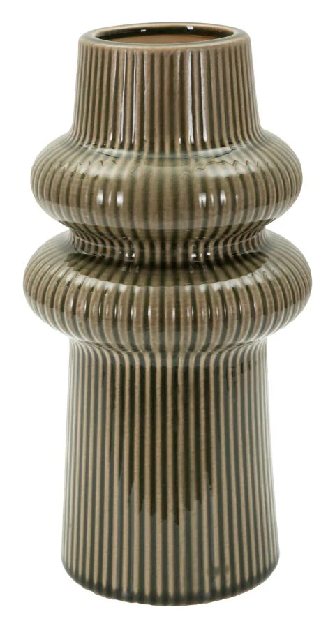 Vaso Armony In Ceramica Compatto E Scultoreo Altezza 25 Cm Diametro Bocca 5,5 Cm Diametro Base 13 Cm