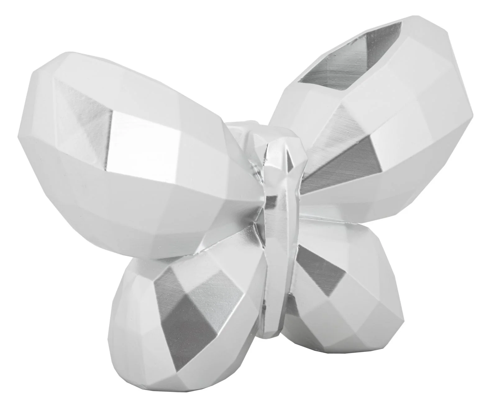 Vaso Butterfly Silver Cm 22,5X8X15 Design Elegante Unico - Image 2