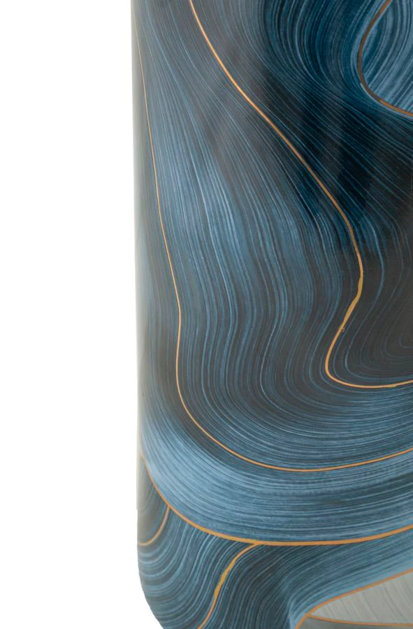 Vaso in Ceramica Elegante con Finiture Dorate cm Ø 15x34 - Image 2