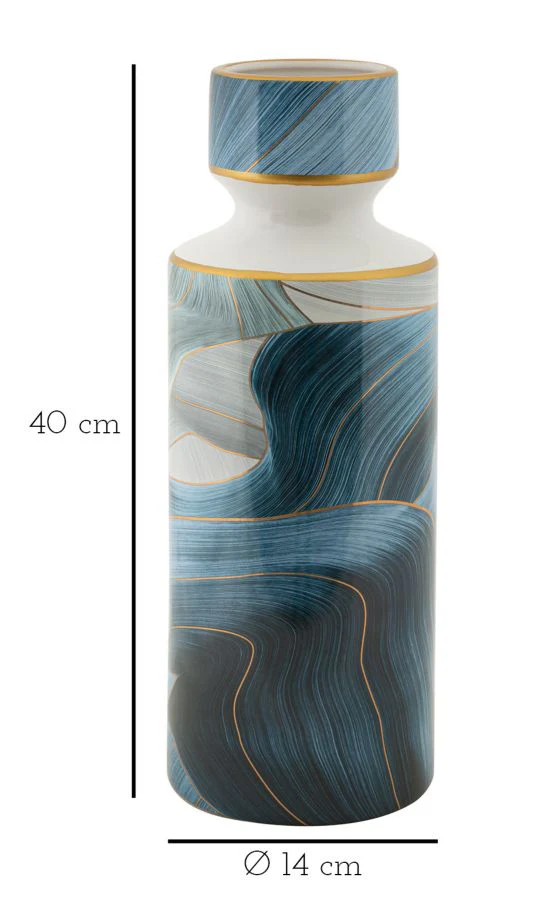 Vaso Elegante in Ceramica Alta Ø 14 cm, 40 cm di Altezza - Image 3