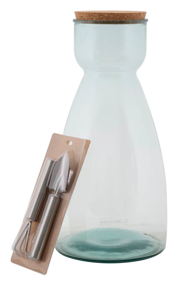 Vaso Elegante in Vetro Riciclato per Giardino - Ø 21,5 cm, Altezza 43,5 cm (Artigianato Spagnolo) - Image 2
