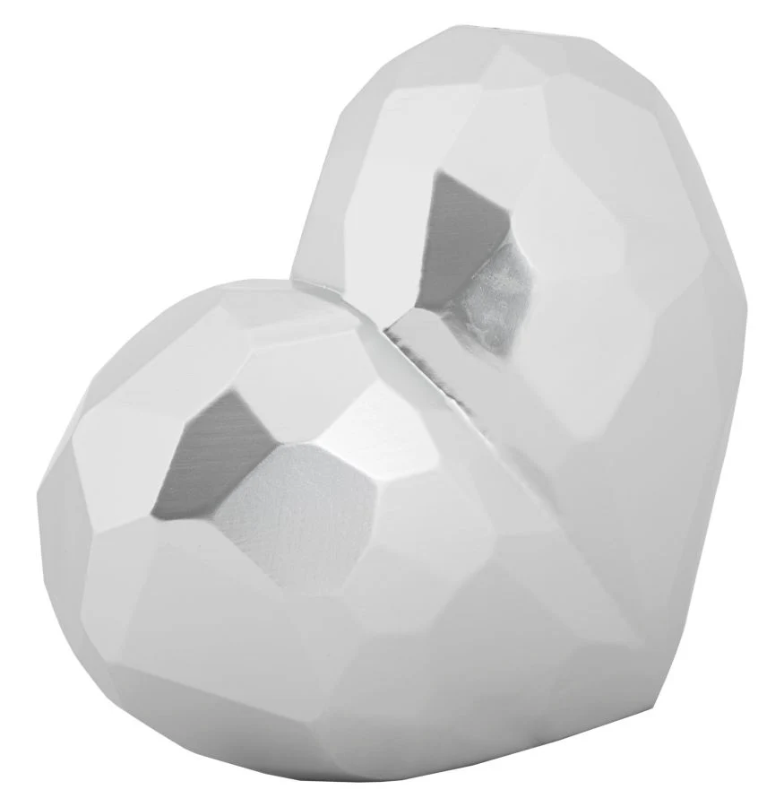 Vaso Heart Silver Cm 19X9X18 Elegante e Moderno - Image 2