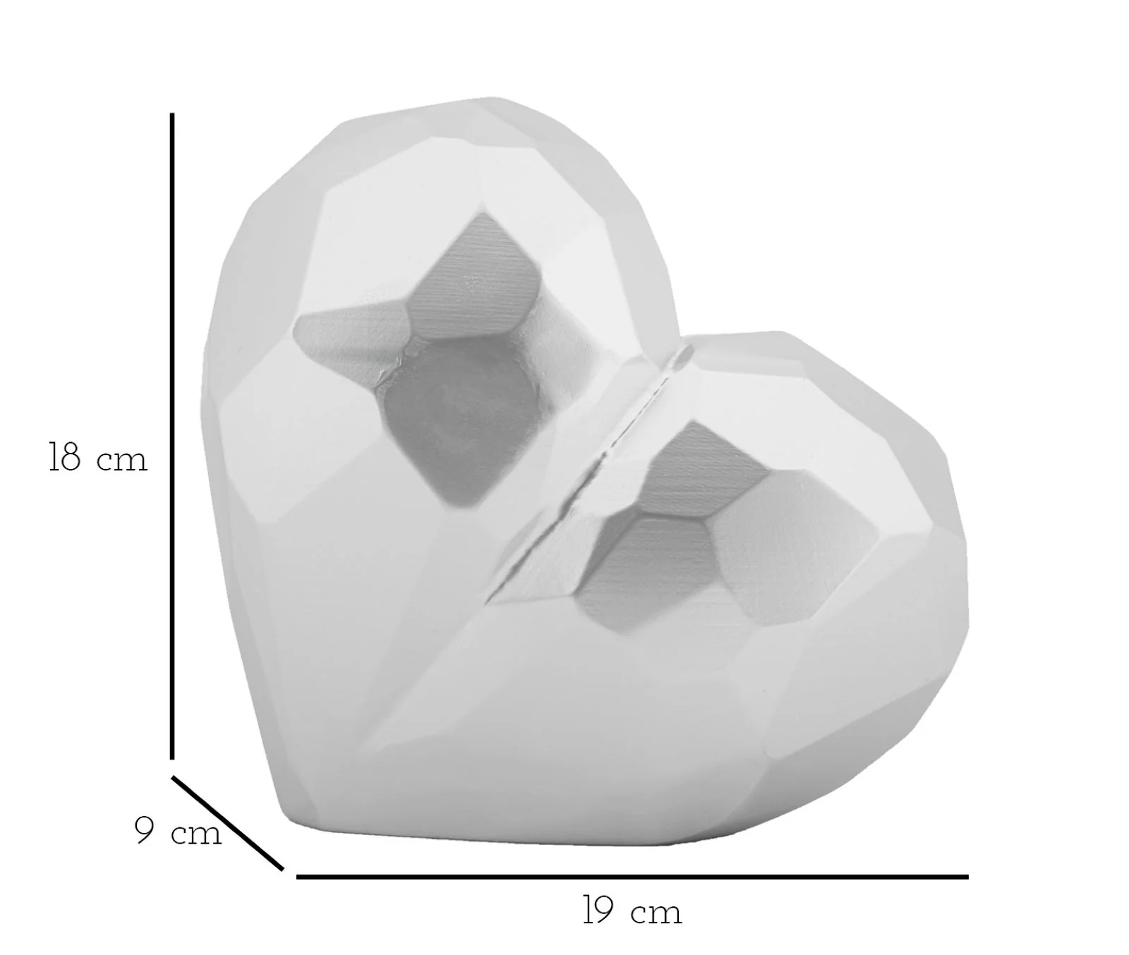 Vaso Heart Silver Cm 19X9X18 Elegante e Moderno - Image 6