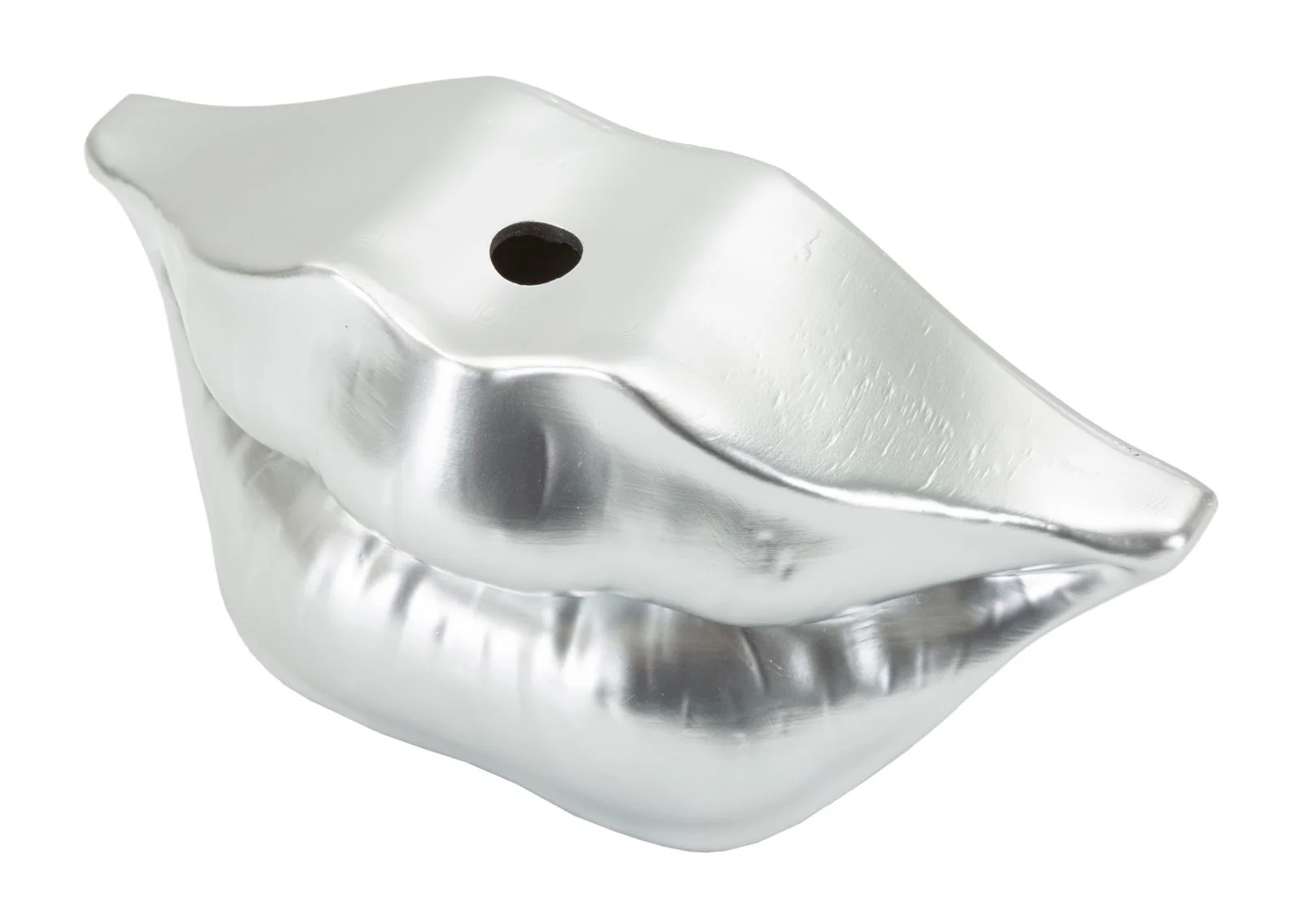 Vaso Mouth Lip Silver Cm 23X8X12 Design Unico e Elegante - Image 3