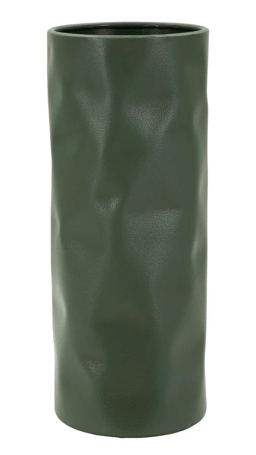 Vaso Norimberga In Ferro Compatto 12x12x30 Cm Con Apertura 11 Cm Decorativo Per Consolle E Tavolini Urban Chic