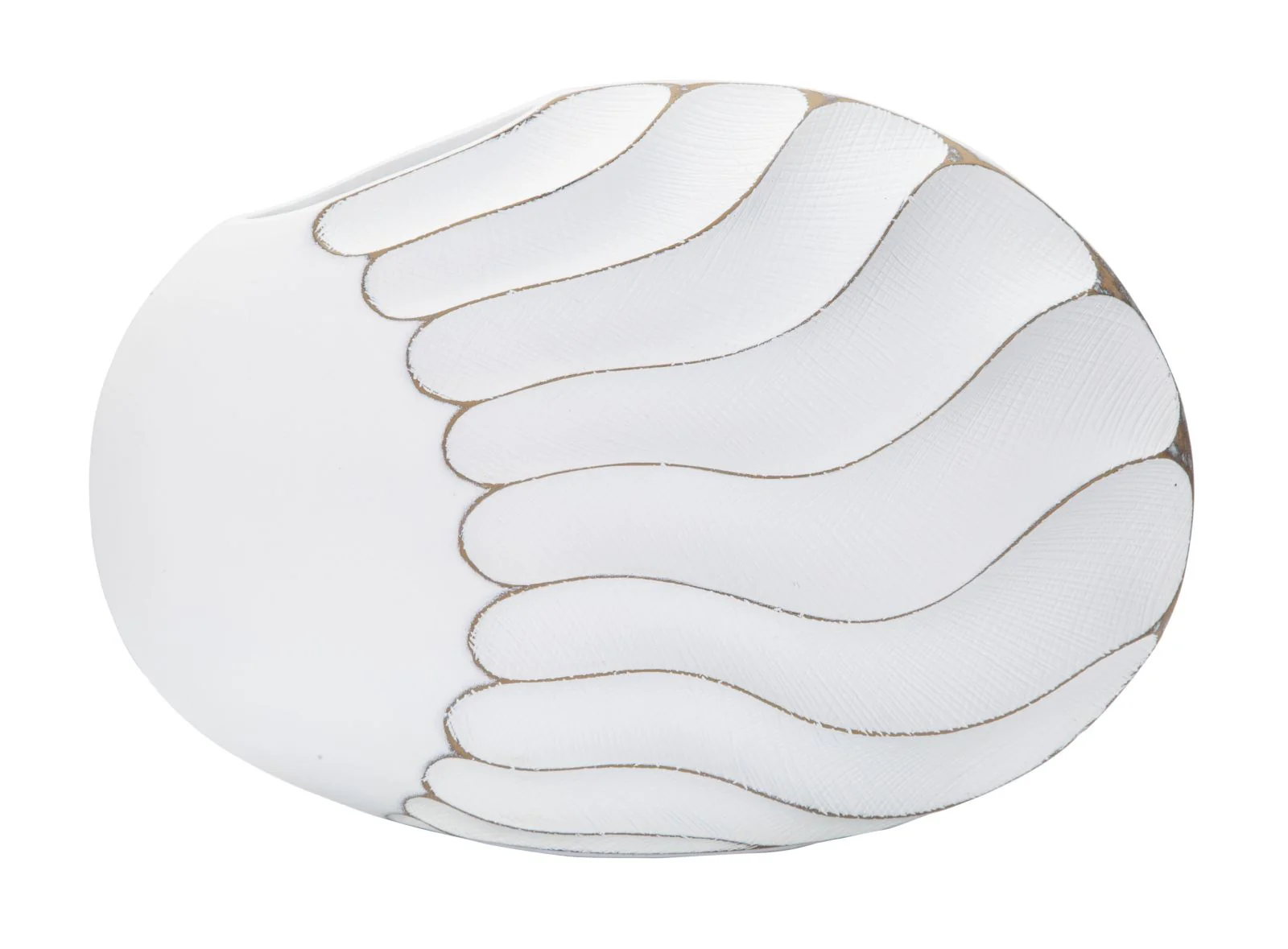 Vaso Elegante in Resina Lines 41x12x27 cm