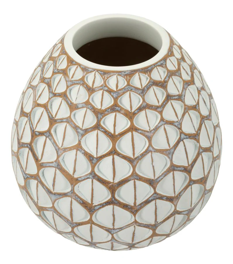 Vaso Resina Tibet Cm Ø 27X27 Elegante Design Moderno - Image 2
