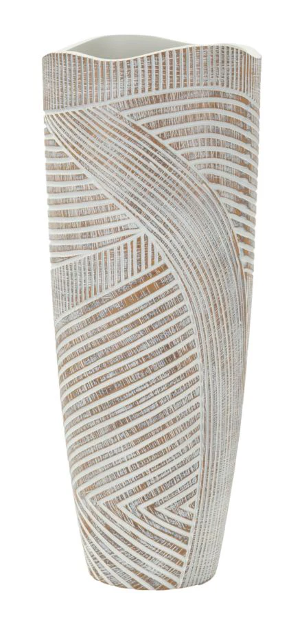 Vaso Resina Woody Cm Ø 18X45 Per Arredo Elegante