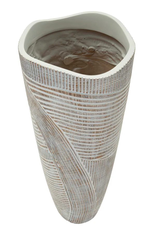 Vaso Resina Woody Cm Ø 19X55 Design Elegante e Versatile - Image 2