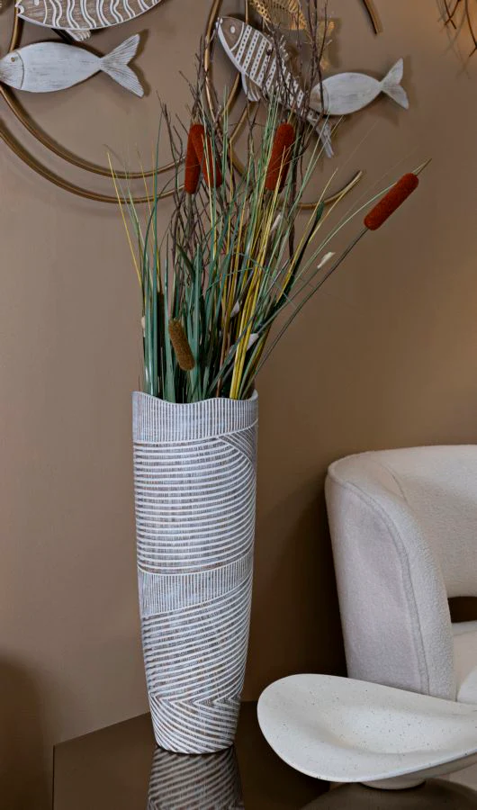Vaso Resina Woody Cm Ø 19X55 Design Elegante e Versatile - Image 6
