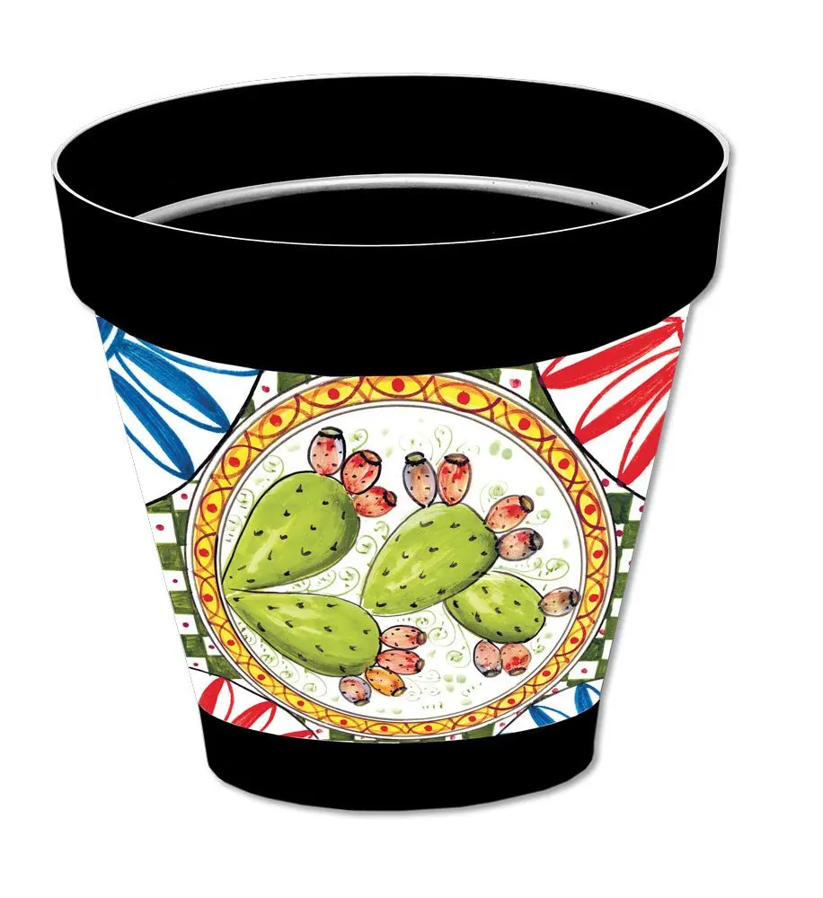 Vaso Sicilia antracite D.14 diversi decori - Image 3