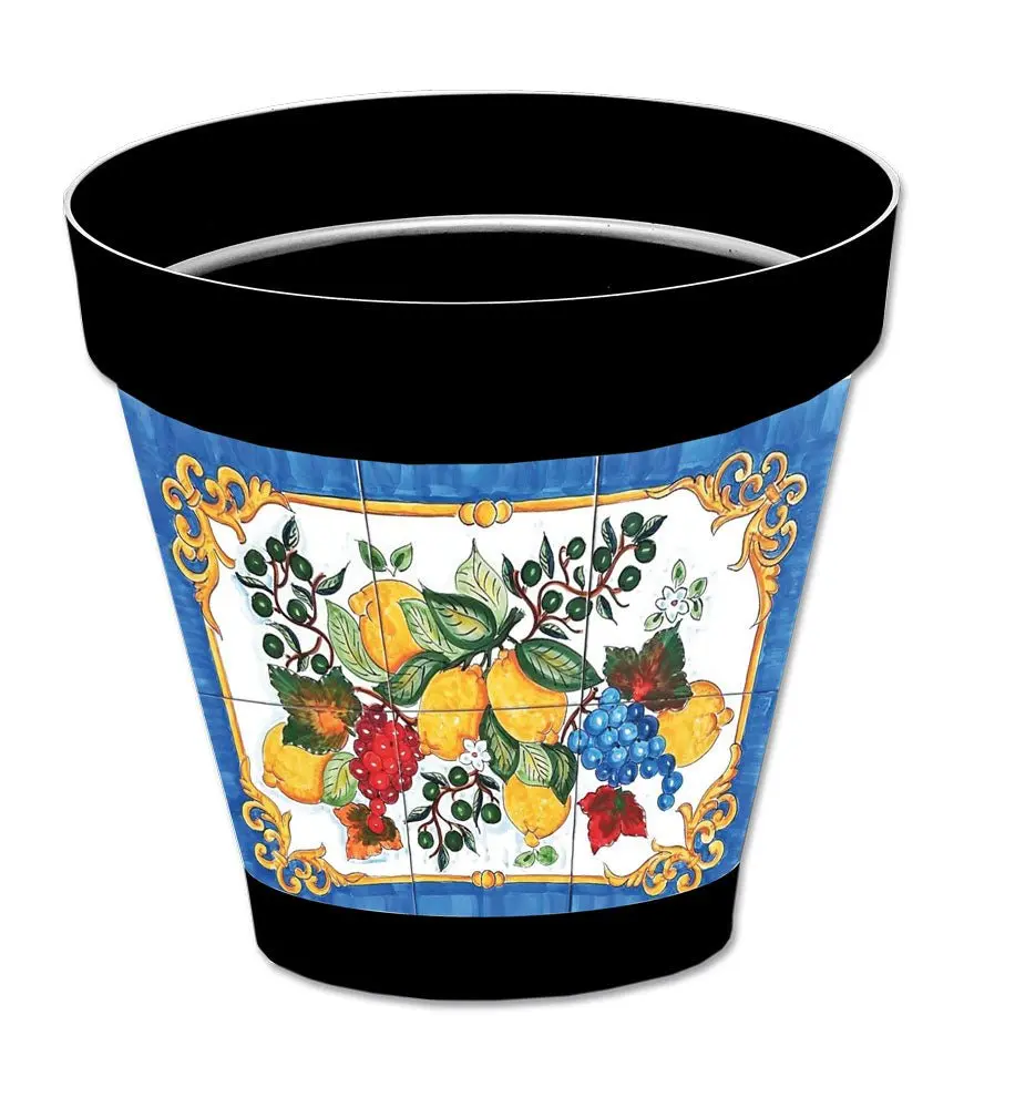 Vaso Sicilia antracite D.18 diversi decori - Image 2