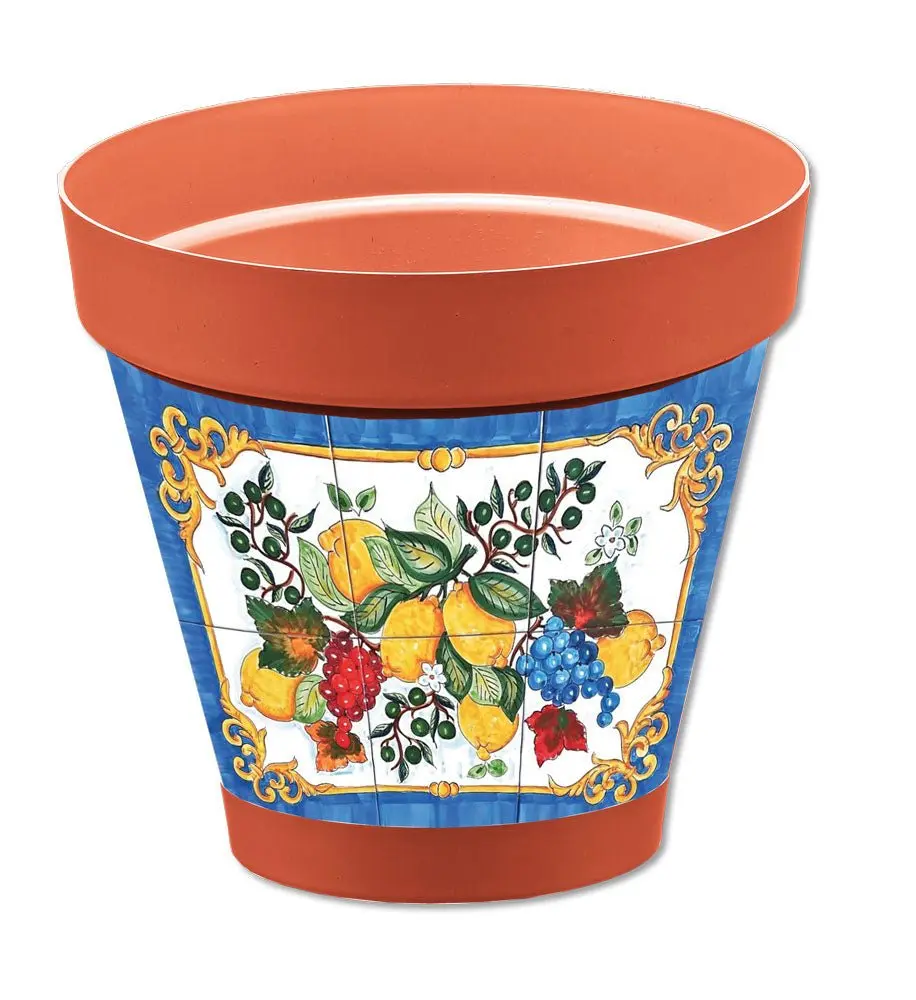Vaso Sicilia terracotta D.18 diversi decori - Image 2
