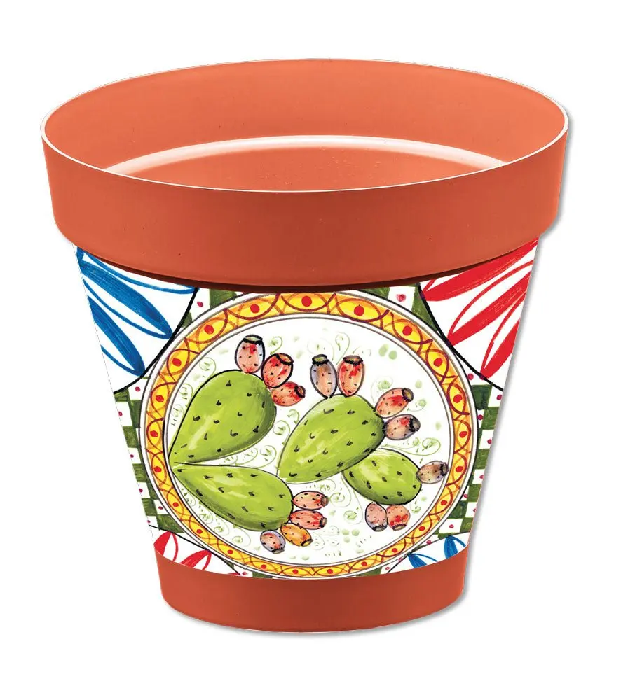 Vaso Sicilia terracotta D.26 diversi decori - Image 3