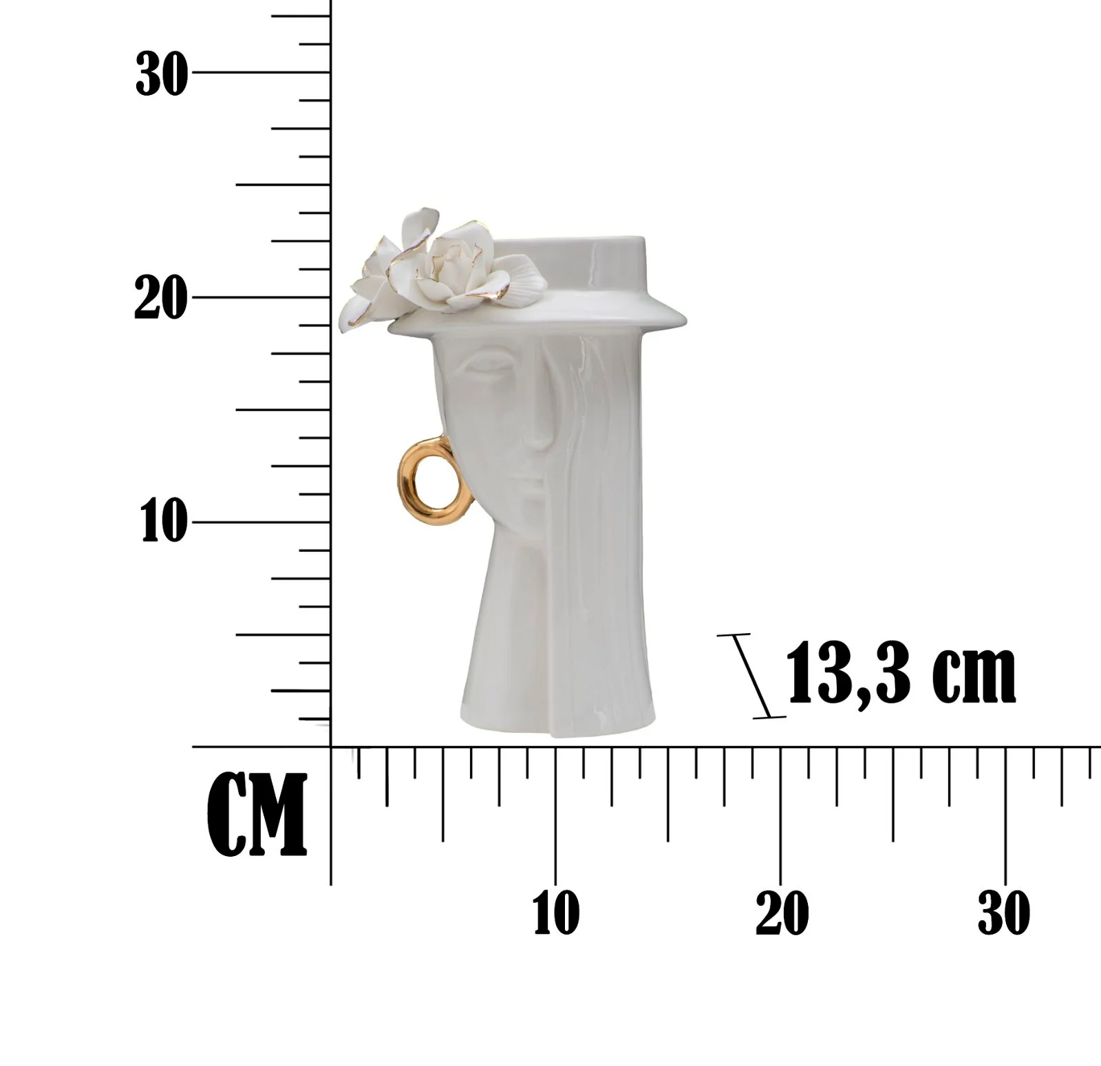 Vaso Eleganza Femminile in Porcellana 15x13,3x23,5 cm - Image 7