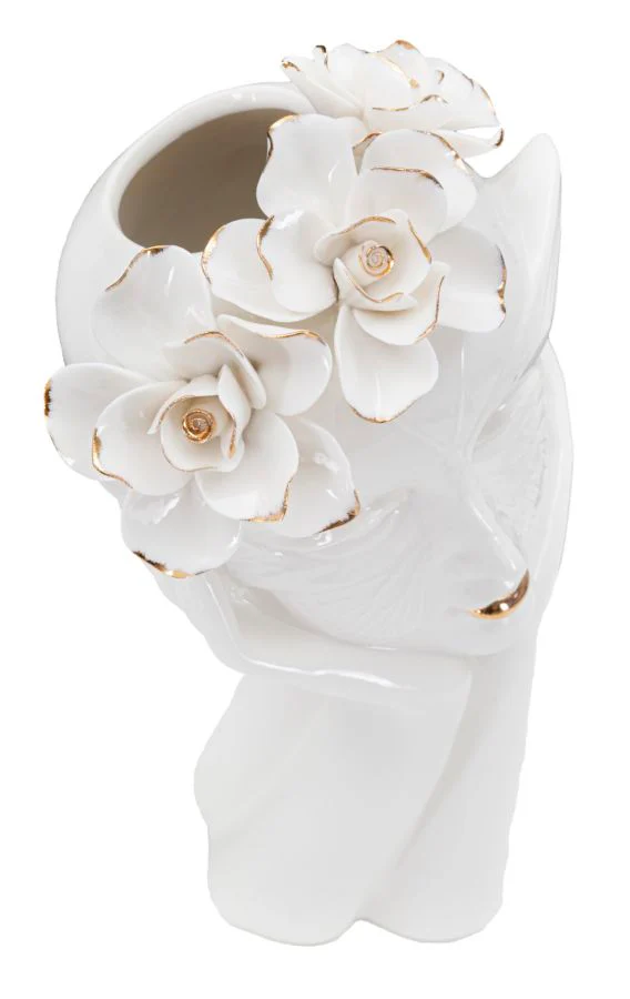 Vaso Elegante Maschera Femminile 16,5x14x27,3 cm - Image 2