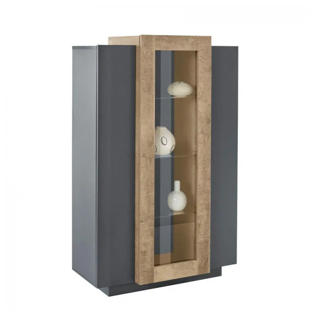 Vetrina Corona Antracite/Oak 356: Elegante Arredo 80x38x120,5 cm - Image 2